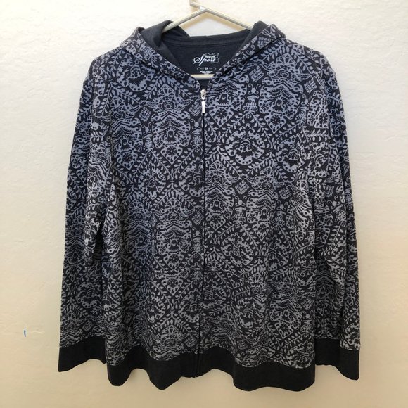 Style Co Womens Pull Sleeve Blouson Sweater Silver Size Small